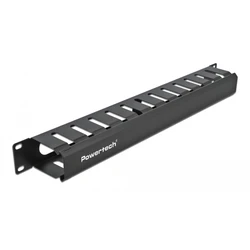 POWERTECH Cable Management για Rack 19 1U Μεταλλικό Μαύρο