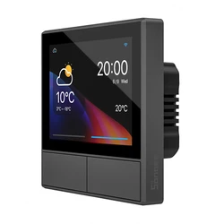 Smart Διακόπτης Sonoff Τοίχου Χωνευτός NSPanel με οθόνη αφής, 2-gang, Wi-Fi, γκρι