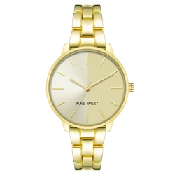 Γυναικείο Ρολόι Nine West Nw-2682Chgb (34mm) Μεταλλικό Μπρασελέ Χρυσό