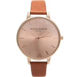 Γυναικείο Ρολόι Olivia Burton Ob15Bd70 (38mm) Δερμάτινο Λουράκι Καφέ