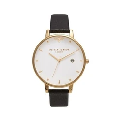 Γυναικείο Ρολόι Olivia Burton Ob16Am86 (38mm) Δερμάτινο Λουράκι Μαύρο