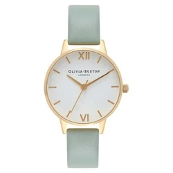 Γυναικείο Ρολόι Olivia Burton Ob16Mdw14 (30mm) Δερμάτινο Λουράκι Πράσινο