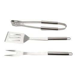 Σετ Εργαλείων Ψησίματος OGA-1414 Τσιμπίδα-Σπάτουλα-Πιρούνα ανοξείδωτο για BBQ