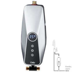 Ταχυθερμαντήρας Osio OHF-2551S μπάνιου / κουζίνας με οθόνη 5500W
