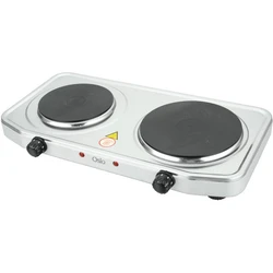 Ηλεκτρική Εστία Osio OHP-2218 Διπλή inox με θερμοστάτη 2500 W