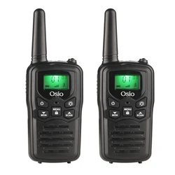 Walkie Talkie Osio OPM-1050 Επαναφορτιζόμενο PMR με φακό και καλώδιο 8 km  0.5W Mαύρο