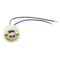 Ντουί Λάμπας Optonica Gu10 με Καλώδια 5187, 250V 2A, Κεραμικό, Λευκό