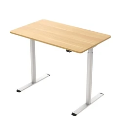 Γραφείο Οsio OSMA-9110W Λευκό ηλεκτρικά ρυθμιζόμενο σε ύψος με μπεζ τάβλα -120 x 60 cm
