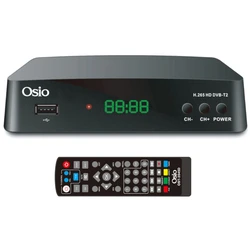 Ψηφιακός Δέκτης Osio OST-3545D DVB-T/T2 Full HD H.265 MPEG-4 με USB και χειριστήριο για TV & δέκτη