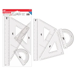 Σετ Χάρακες Mp Pa144 Διάφανο Πλαστικό 4 Τμχ