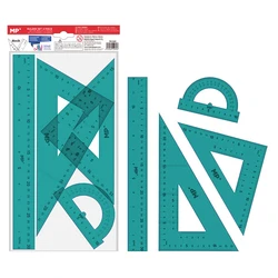 Σετ Χάρακες Mp Pa144c Διάφανο Πλαστικό 4τμχ Πράσινο