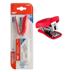 Mini Συρραπτικό Mp Με Ανταλλακτικά Pa636 24/6-26/6 10 Φύλλα Κόκκινο
