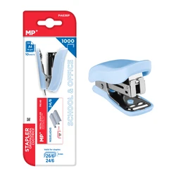 MP mini συρραπτικό PA636P μπλε με ανταλλακτικά 24 6 26 6 10 φύλλα