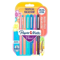 Στυλό Papermate fiber pen Flair M 0,7mm Tropical Vacat. 6er Blister