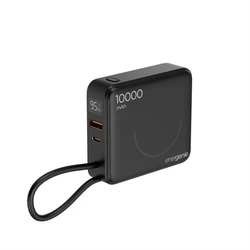 Energenie Fast Power Bank 10000mAh 20W με Ασύρματη Φόρτιση, USB-A & USB-C Μαύρο