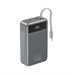 Energenie Fast Power Bank 20000mAh 65W με USB-A και USB-C Power Delivery / Quick Charge Μαύρο