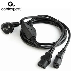 Καλώδιο Τροφοδοσίας Cablexpert Splitter C13 VDE APROVED 2m