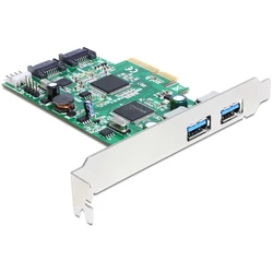 Controller PCIe Delock 2x USB3.0 ext + 2x SATA 3 int