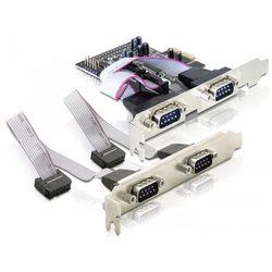 Controller PCIe Delock 4x D-Sub9 ext (2 Οn Each Bracket)