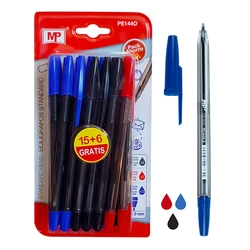 Στυλό Διαρκείας MP PE144O, 1mm, μπλε, Μαύρο & κόκκινο, 21τμχ