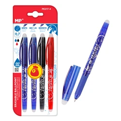 MP Σετ στυλό διαρκείας PE217-4 erasable 0.7mm διάφορα χρώματα 4τμχ