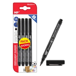 Ανεξίτηλος Μαρκαδόρος Mp Pe420-4 Για Cd-Dvd 1mm Μαύρος 4τμχ