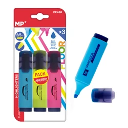 Μαρκαδόρος Υπογράμμισης Mp Pe488 Πάχος Μύτης 2-5mm 3 Χρώματα