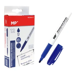 Μαρκαδόρος Ασπροπίνακα Mp Pe494a-S Πάχος Μύτης 2-3mm Μπλε 12τμχ