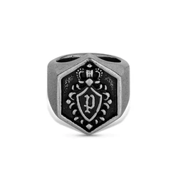 Ανδρικό Δαχτυλίδι Police Pejgf2112701 (62) από Ατσάλι Grey