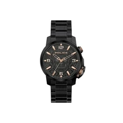 Ανδρικό Ρολόι Police Pewjj2110001 (44mm) Μεταλλικό Μπρασελέ Μαύρο