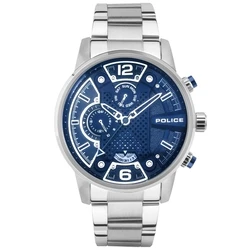 Ανδρικό Ρολόι Police Pewjk2203303 (48mm) Μεταλλικό Μπρασελέ Ασημί