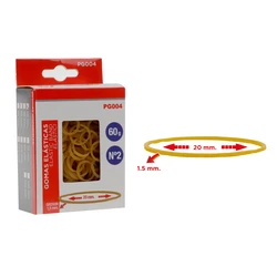 Λαστιχάκια Συσκευασίας Mp Pg004 Σε Κουτί No2 1.5x20mm 60g