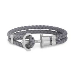 Βραχιόλι Unisex Paul Hewitt Ph-Ph-Lstsgxs (14-15cm) Δερμάτινο Gray