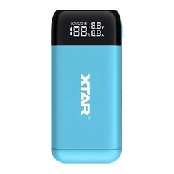 Φορτιστής Μπαταριών /Power bank για 18650 XTAR PB2S Blue