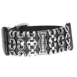 Ανδρικό Βραχιόλι Police Pj26145Ble.03 (19-22cm) Δερμάτινο Black