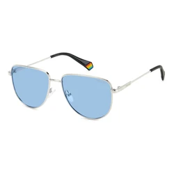 Polaroid Unisex Γυαλιά Ηλίου με Ασημί Μεταλλικό Σκελετό και Γαλάζιο Polarized Φακό PLD6196/S/X 010/C3