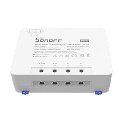 Ενδιάμεσος Διακόπτης Sonoff smart παρακολούθησης ισχύος POWR3, WiFi, 25A, λευκός