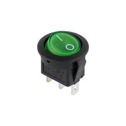 Διακόπτης ON OFF με λαμπάκι 6.5A 250V 125V 13A πράσινος