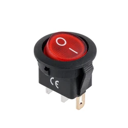 Διακόπτης ON-OFF με λαμπάκι 12V 20A Κόκκινος IRS-101-8C/D (SKU: DM-3904)