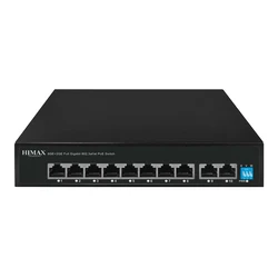 Network Switch Himax PoE PS1802G, 8x PoE & 2x Ethernet θύρες, έως 1000Mbps