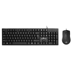 Σετ Πληκτρολόγιο Και Ποντίκι Ενσύρματο Powertech PT-1075, 1000dpi, μαύρο