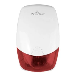 Σειρήνα Συναγερμού Powertech PT-1138, εξωτερικού χώρου, 110dB, κόκκινη