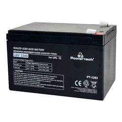 Μπαταρία UPS Powertech Μολύβδου PT-1203 για UPS, 12V 12Ah, F2