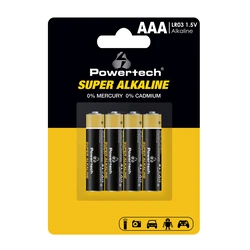 Αλκαλικές Μπαταρίες Powertech Super Alkaline PT-1213, Aaa, 1.5V, 4τμχ