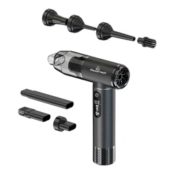 Σκουπάκι Χειρός Powertech 2 σε 1 & air duster PT-1317, 75W, 5000mAh, Μαύρο