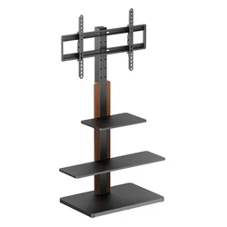 Βάση Τηλεόρασης Powertech Δαπέδου Pt-1422, 32-75", Έως 40Kg, με Ράφια