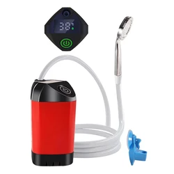 Φορητή Αντλία/Ντουζιέρα Powertech για Camping Pt-1429, Επαναφορτιζόμενη, Κόκκινη