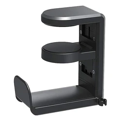 Βάση Ακουστικών Powertech Γραφείου Pt-1495, Περιστρεφόμενη, Μαύρη