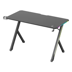 Gaming Γραφείο Powertech Pt-1498 με Rgb Φωτισμό, 120X60X75Cm, Μαύρο