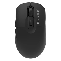 POWERTECH ασύρματο ποντίκι PT 1543 2 4GHz Bluetooth έως 2400DPI αθόρυβο μαύρο